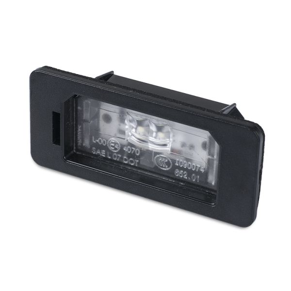 License plate light  BMW 1&#039; E82, 2&#039; F22, 3&#039; E90 F30 G20, 5&#039; F10, X1 E84 F48, X3 F25 G01, X4 F26, X5 G05, X6 E71 F16, X7 G07
